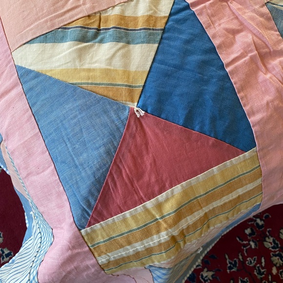 Colorful Vintage Patchwork Quilt - Picture 7 of 13